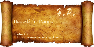 Huszár Panna névjegykártya